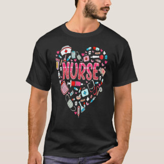 Krankenschwester Leben Valentinstag Stethoskop Er  T-Shirt