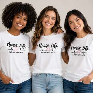 Krankenschwester Lebensretter Täglich Grafik T-Shirt