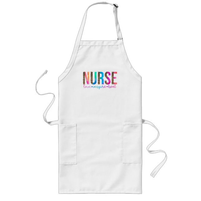 "Krankenschwester - Liebe, Inspiriert, heilen" in  Lange Schürze (Vorne)