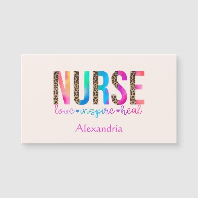"Krankenschwester - Liebe, Inspiriert, heilen" in  Magnetkarte (Vorderseite)