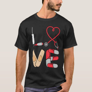 Krankenschwester Liebe Mit Krankenpfleger Werkzeug T-Shirt