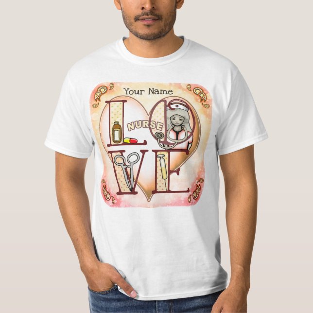 Krankenschwester Liebe T-Shirt (Vorderseite)