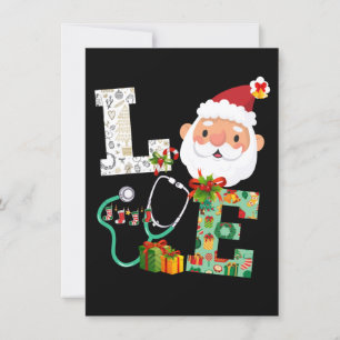 Krankenschwester Liebe Weihnachten Santa Xmas Feie Einladung