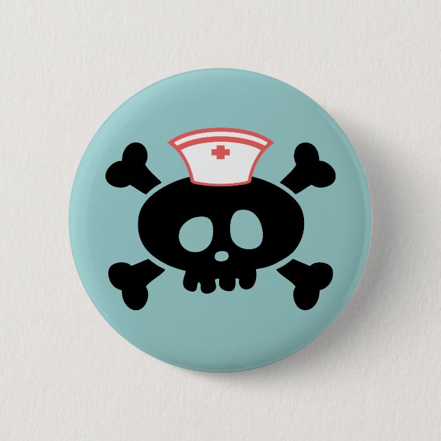 Krankenschwester-Lutschbonbon Button (Vorderseite)