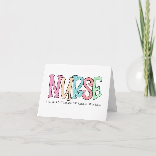 Krankenschwester macht einen Unterschied. Danke (Vorderseite)