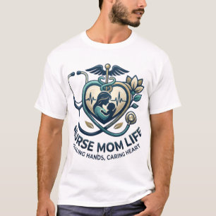 Krankenschwester Mama Leben Heilende Hände Herz T-Shirt