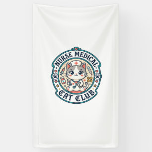 Krankenschwester Medizinische Katze Lustiges Katze Banner