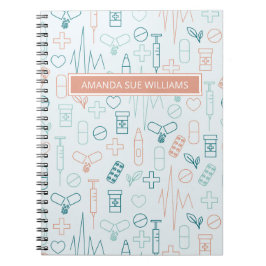 Krankenschwester/Medizinstudentin - Name/Monogramm Notizblock