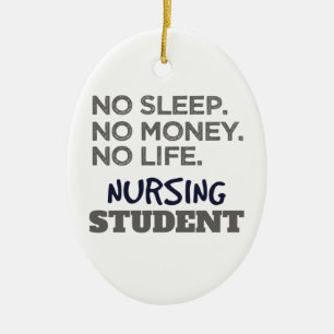 Krankenschwester Meme No Sleep Money Krankenpflege Keramik Ornament