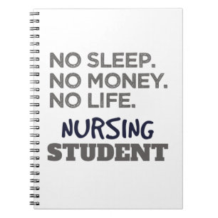 Krankenschwester Meme No Sleep Money Krankenpflege Notizblock