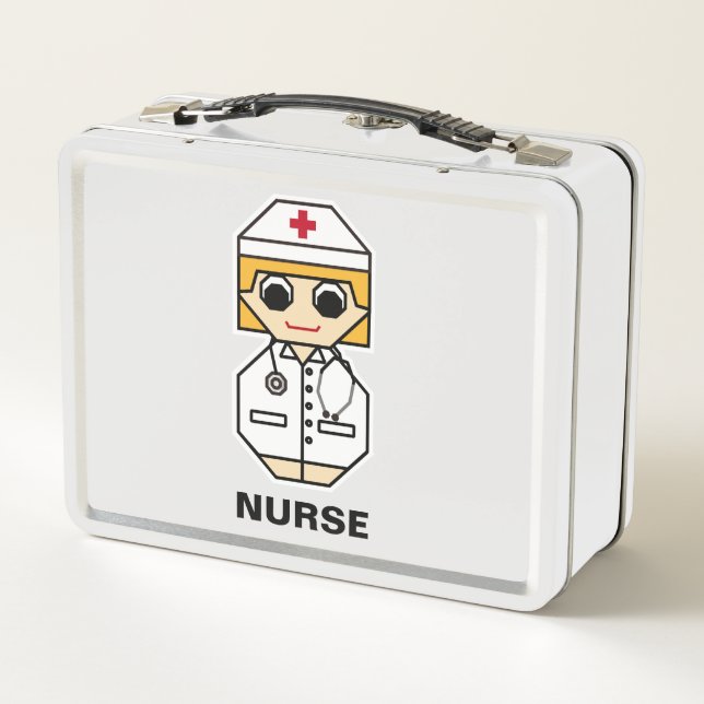 Krankenschwester Metall Brotdose (Rückseite)