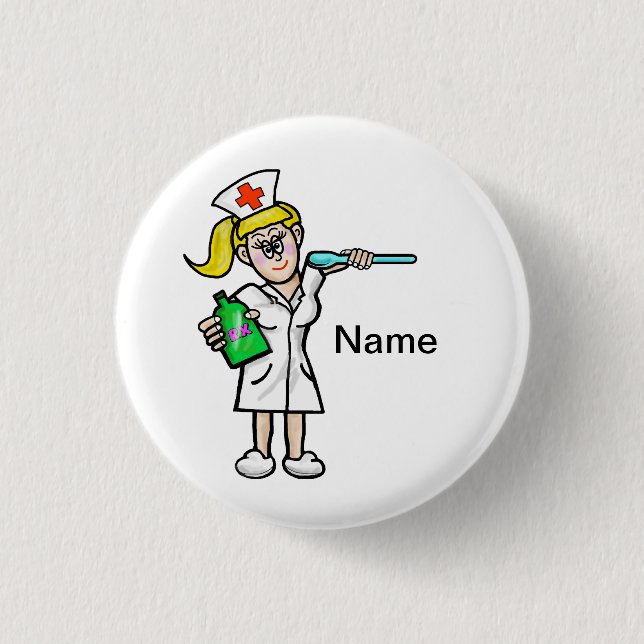 Krankenschwester mit flüssige button (Vorderseite)