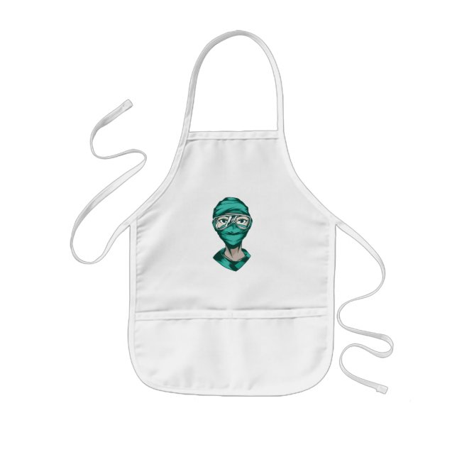 Krankenschwester mit Gesichtsmaske Kinderschürze (Vorne)