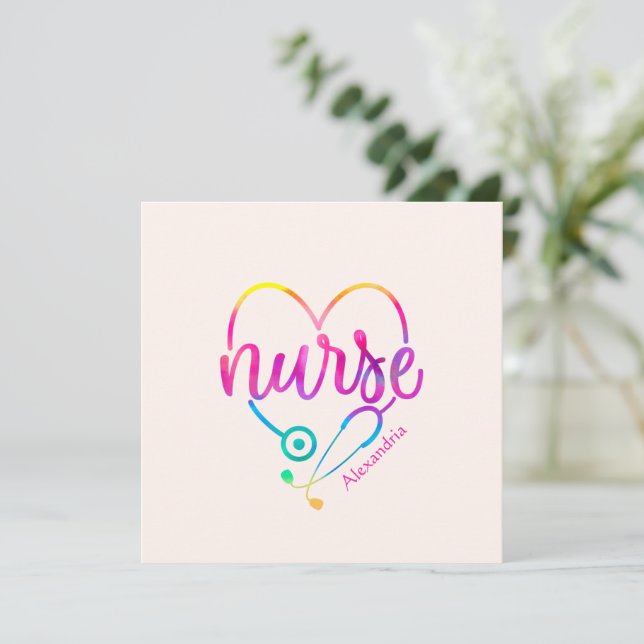 "Krankenschwester" mit Herz-Shaped Stethoscope (Stehend Vorderseite)