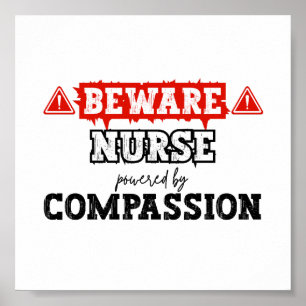 Krankenschwester mit Mitgefühl   Krankenpflege und Poster