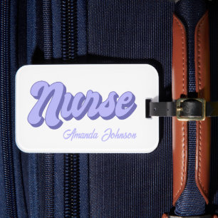 Krankenschwester Name Personalisierte Retro-Karten Gepäckanhänger