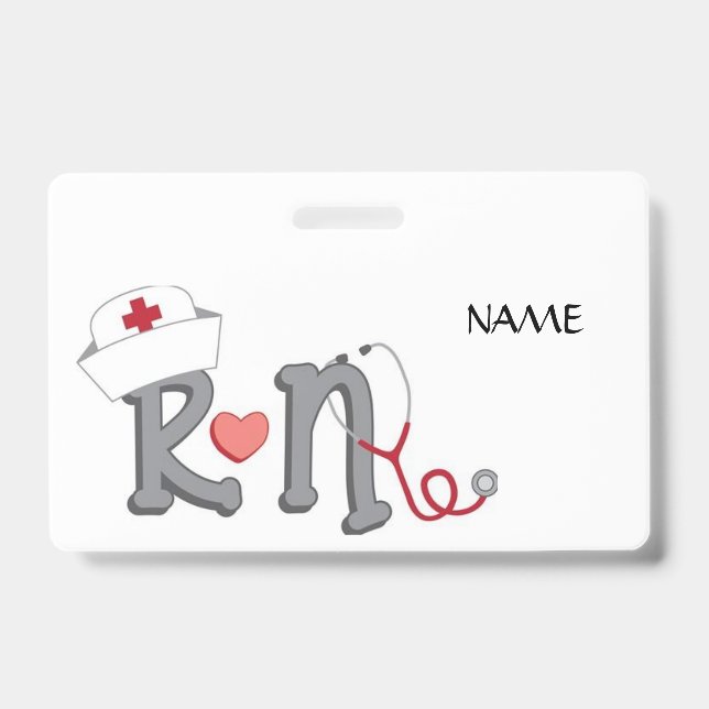 Krankenschwester Namensschild Ausweis (Vorderseite)