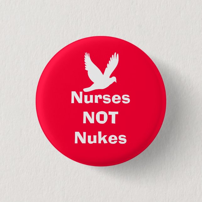Krankenschwester-nicht Kernwaffen-schottisches Button (Vorderseite)
