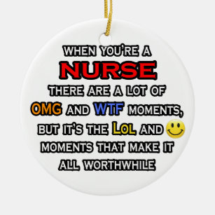 Krankenschwester ... OMG WTF LOL Keramikornament