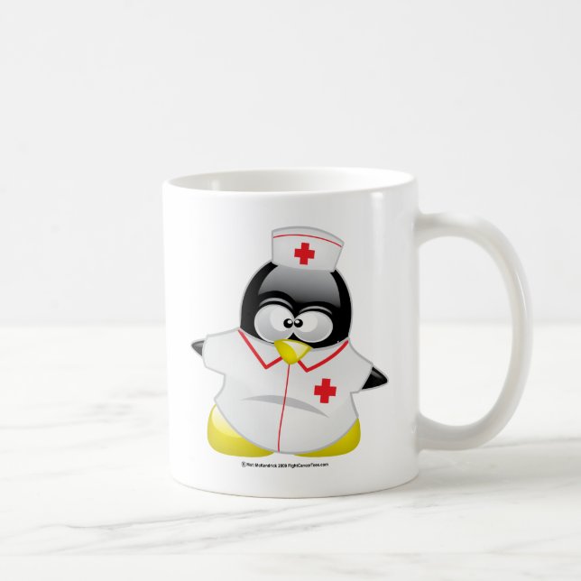 Krankenschwester-Pinguin Kaffeetasse (Rechts)