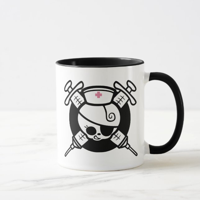 Krankenschwester-Piratund KreuzHypos Tasse (Rechts)