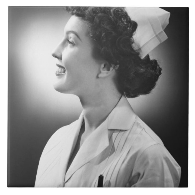 Krankenschwester posierend fliese (Vorderseite)