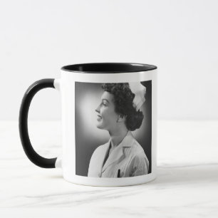 Krankenschwester posierend tasse