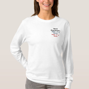Krankenschwester-Praktiker Besticktes Langarmshirt