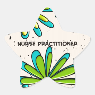 Krankenschwester-Praktiker-wunderliche Blumen II Stern-Aufkleber