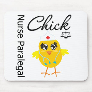 Krankenschwester-Rechtsassistent-Küken v1 Mousepad