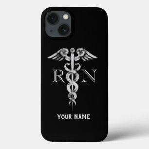Krankenschwester RN Black Elegant Medical Personal Case-Mate iPhone Hülle