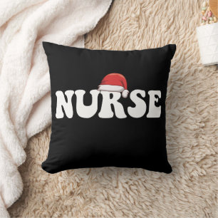 Krankenschwester Santa Hut Weihnachten Pflege Kissen