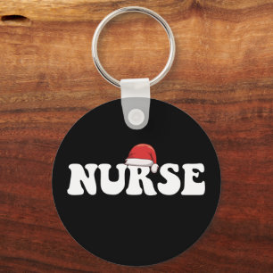 Krankenschwester Santa Hut Weihnachten Pflege Schlüsselanhänger