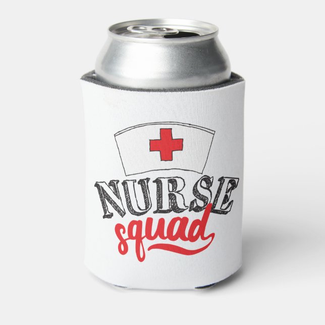 Krankenschwester Squad Krankenpfleger Freunde Kran Dosenkühler (Kanne Rückseite)