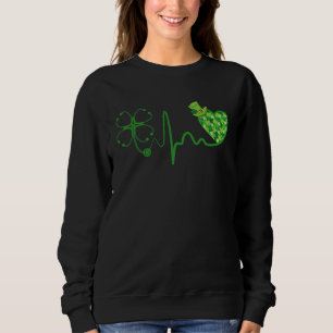 Krankenschwester St Patricks Day Stethoskop Herzsc Sweatshirt