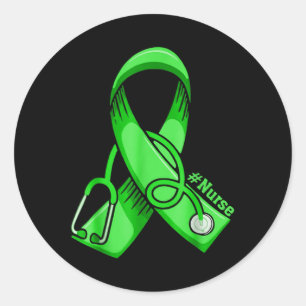 Krankenschwester Stethoscope Green Ri Runder Aufkleber