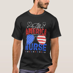 Krankenschwester Stethoskop Sonnenbrille 4. Juli G T-Shirt