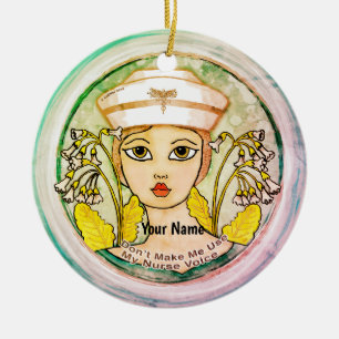Krankenschwester Stimme Keramik Ornament