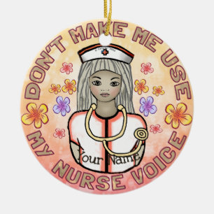 Krankenschwester Stimme Keramik Ornament