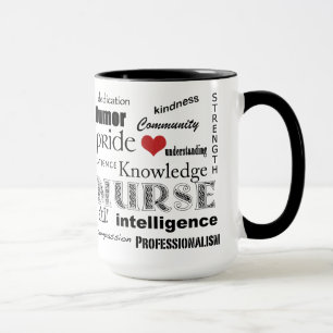 Krankenschwester Stolz-Attribute+Rotes Herz Tasse