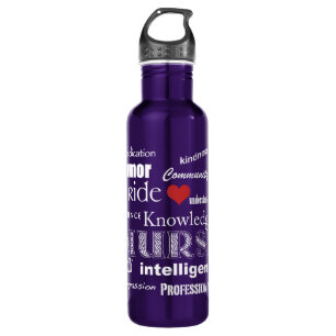 Krankenschwester Stolz-Attribute/weißer Text+Rote Edelstahlflasche