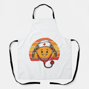 Krankenschwester Taco Retro Vintage Gravur Design_ Schürze
