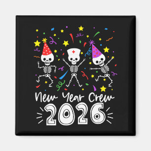 Krankenschwester Tanzendes Skelett Neujahrsteam 20 Magnet