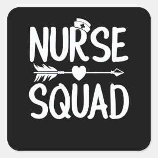 Krankenschwester-Team Gesundheitswesen Rn Lpn Cna Quadratischer Aufkleber