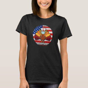 Krankenschwester Thanksgiving Truthahn Pflegekraft T-Shirt