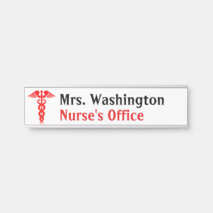 Krankenschwester-themenorientierte Türschild