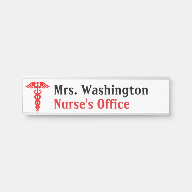 Krankenschwester-themenorientierte Türschild (Vorderseite )