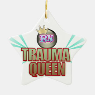 Krankenschwester Trauma Königin Weihnachtsdekorati Keramik Ornament