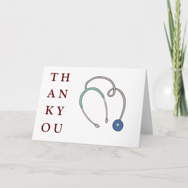 Krankenschwester und Arzt danke Ihnen Karte (Vorderseite)