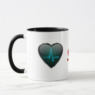 Krankenschwester- und Arzt-Schätzungs-Herzschlag Z Tasse